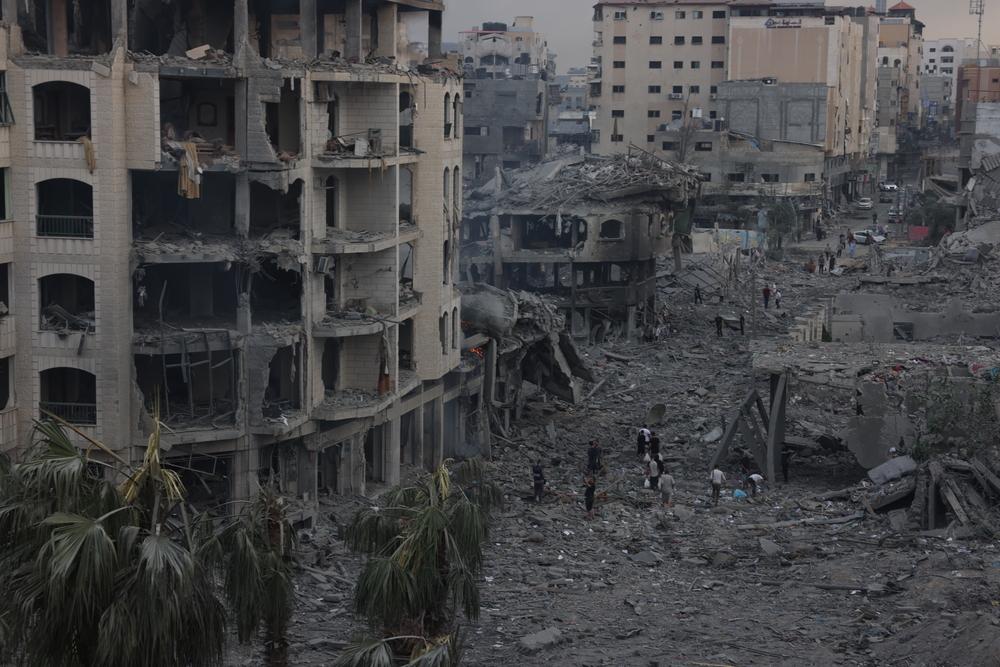Buildings destroyed in Gaza, October 2023