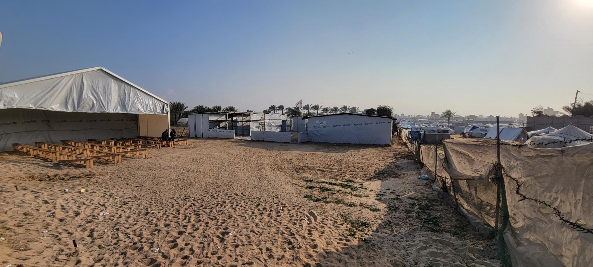 MSF’s Al-Mawasi temporary primary healthcare centre in Rafah opened in January 2024