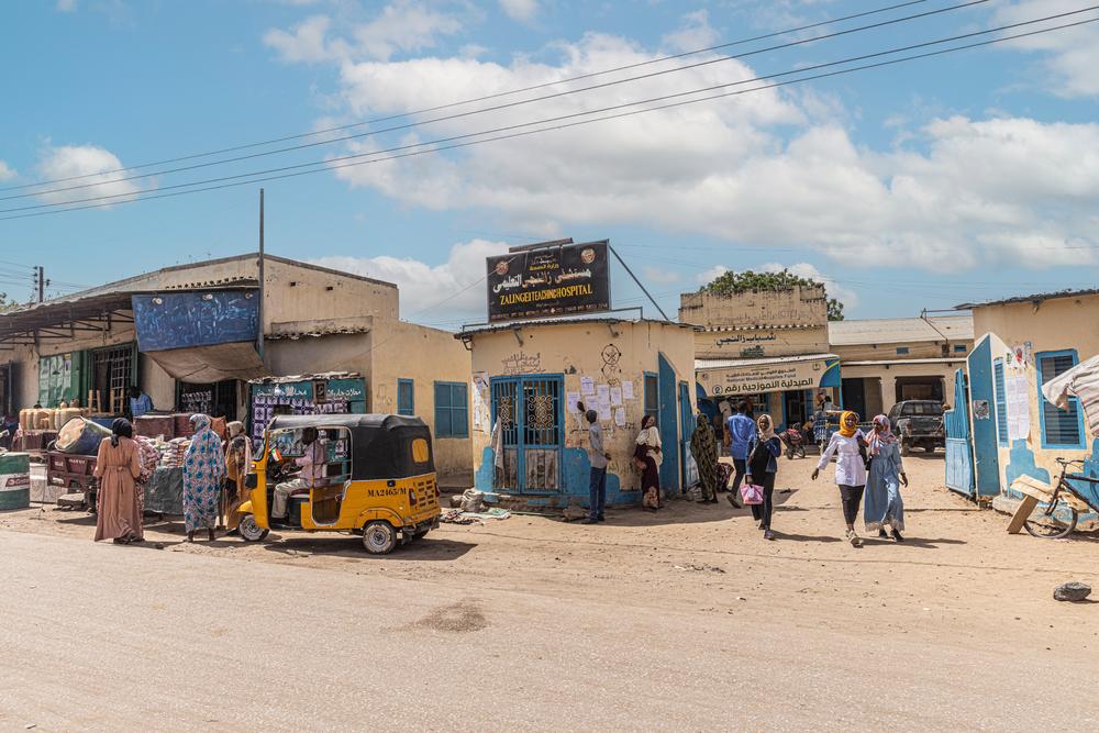 Zalingei teaching hospital entrance, Zalingei, Central Darfur state, Sudan.