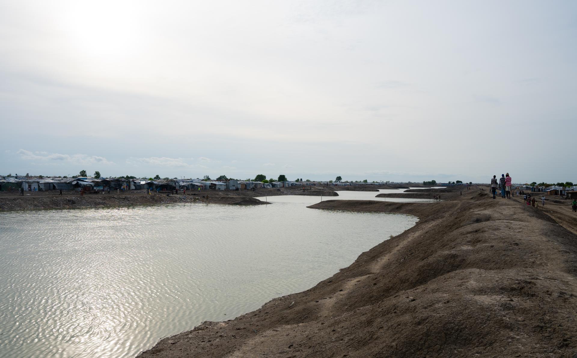 View of the plot of land used as a garden by some of the people living in Bentiu IDP camp.