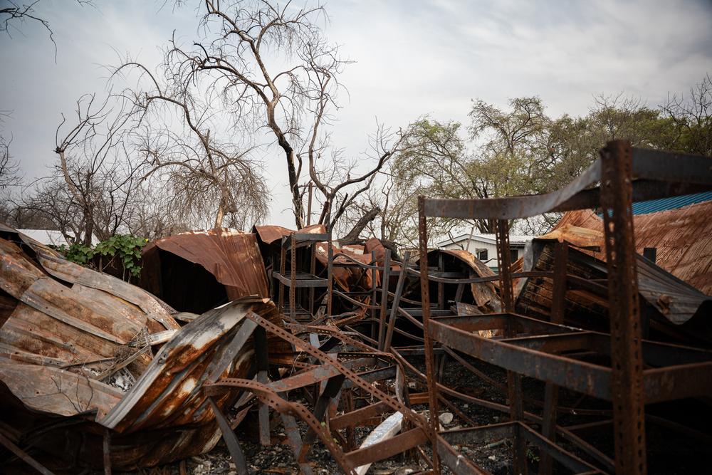 What  remains  of the pharmacy at Old Fangak