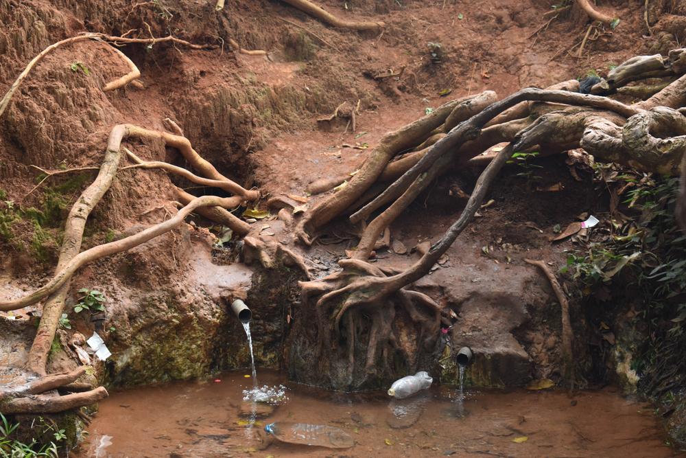 Water point identified for rehabilitation in the Djoungolo Health District to ensure access to safe drinking water.