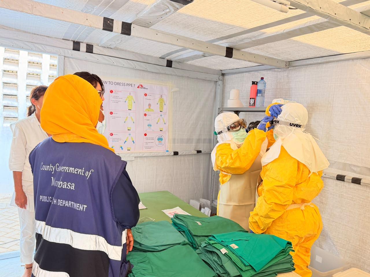 Médecins Sans Frontières/Doctors Without Borders (MSF), has established an Ebola training centre at Port Reitz Sub-County Hospital