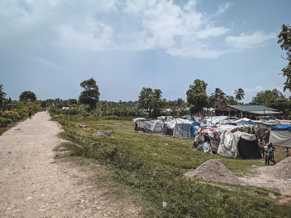 The Croix des Martyrs IDP camp is home to hundreds of families.