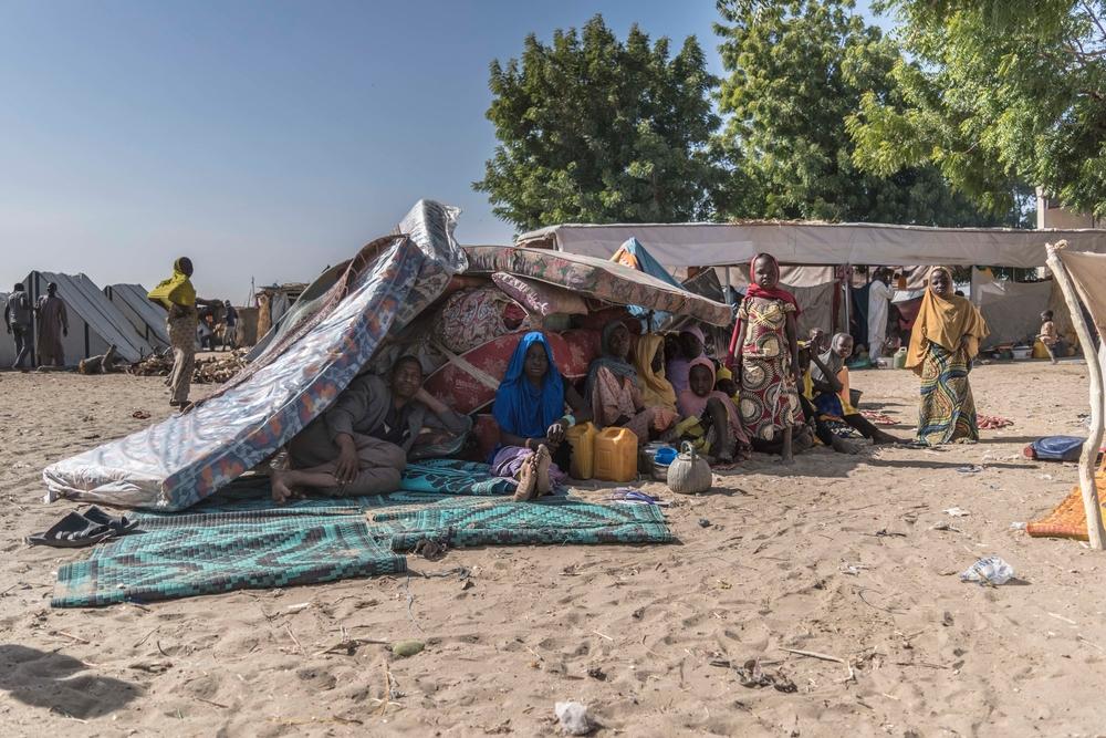 January 2018: A family that's just arrived at the IDP camp in Monguno, north-east Nigeria. [ © Maro Verli/MSF ]