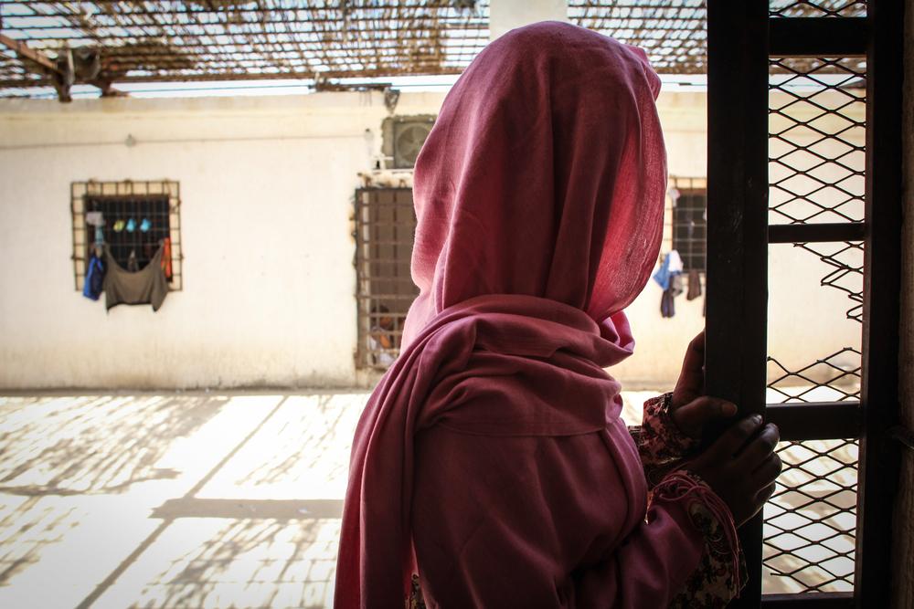 A woman in a detention centre in Libya, September 2018 [© Sara Creta/MSF]