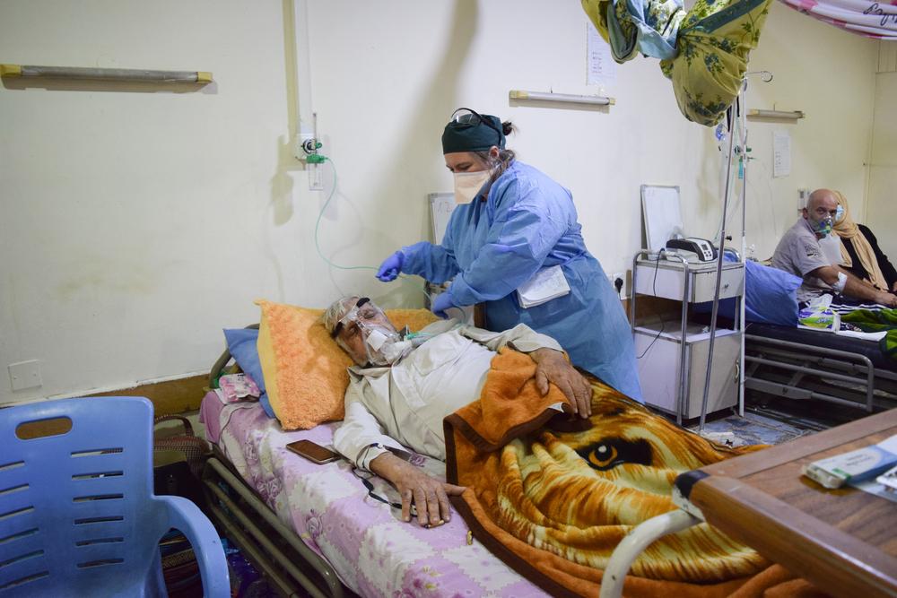 Al-Kindy hospital, in Baghdad, is receiving large numbers of severe and critical COVID-19 patients