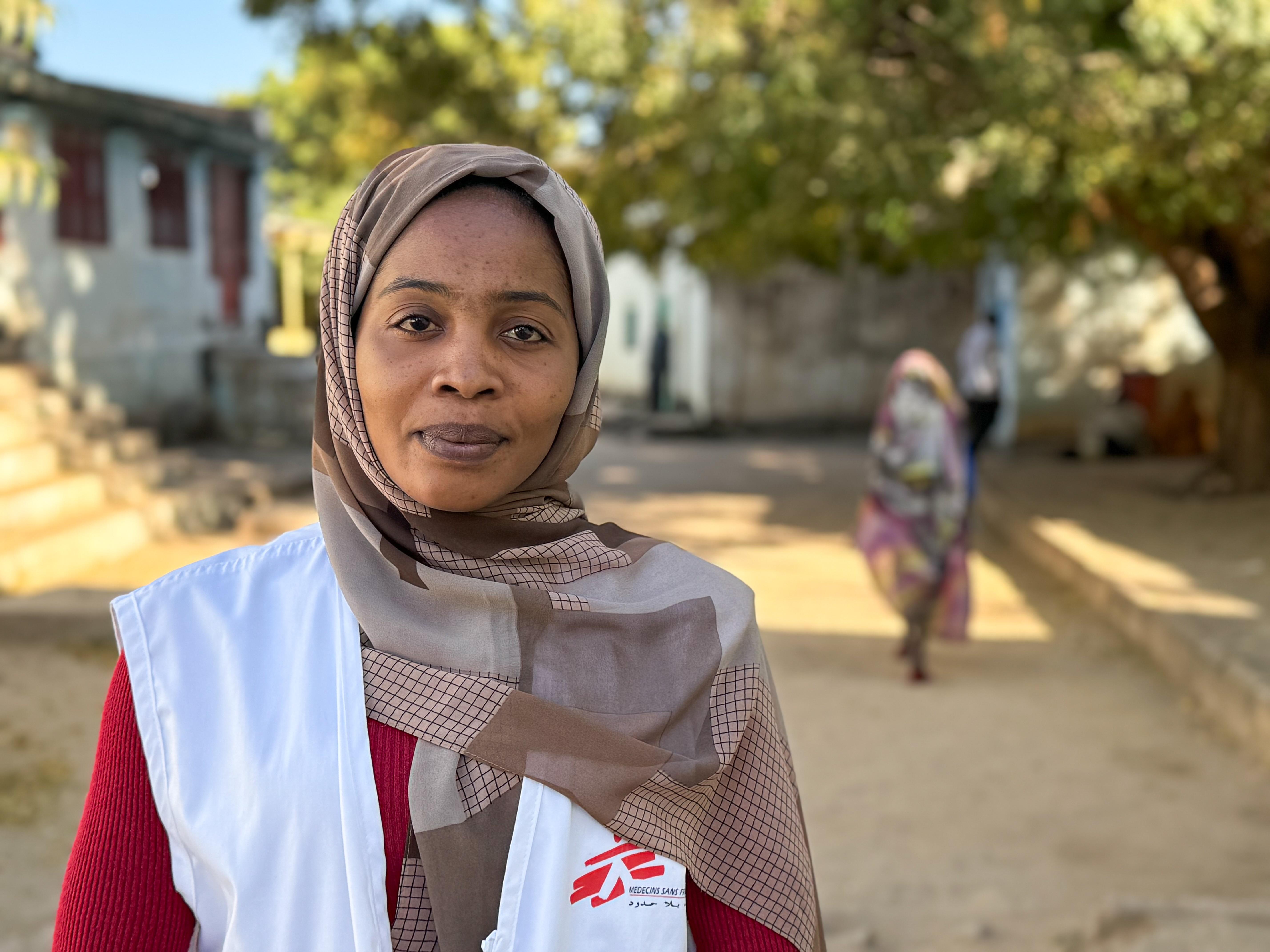 Abda Eisa Osman, Infection Prevention and Control Supervisor at El Geneina Teaching Hospital, speaks about the devastation caused by the conflict, highlighting the theft of essential hospital resources and the cessation of vaccination efforts.