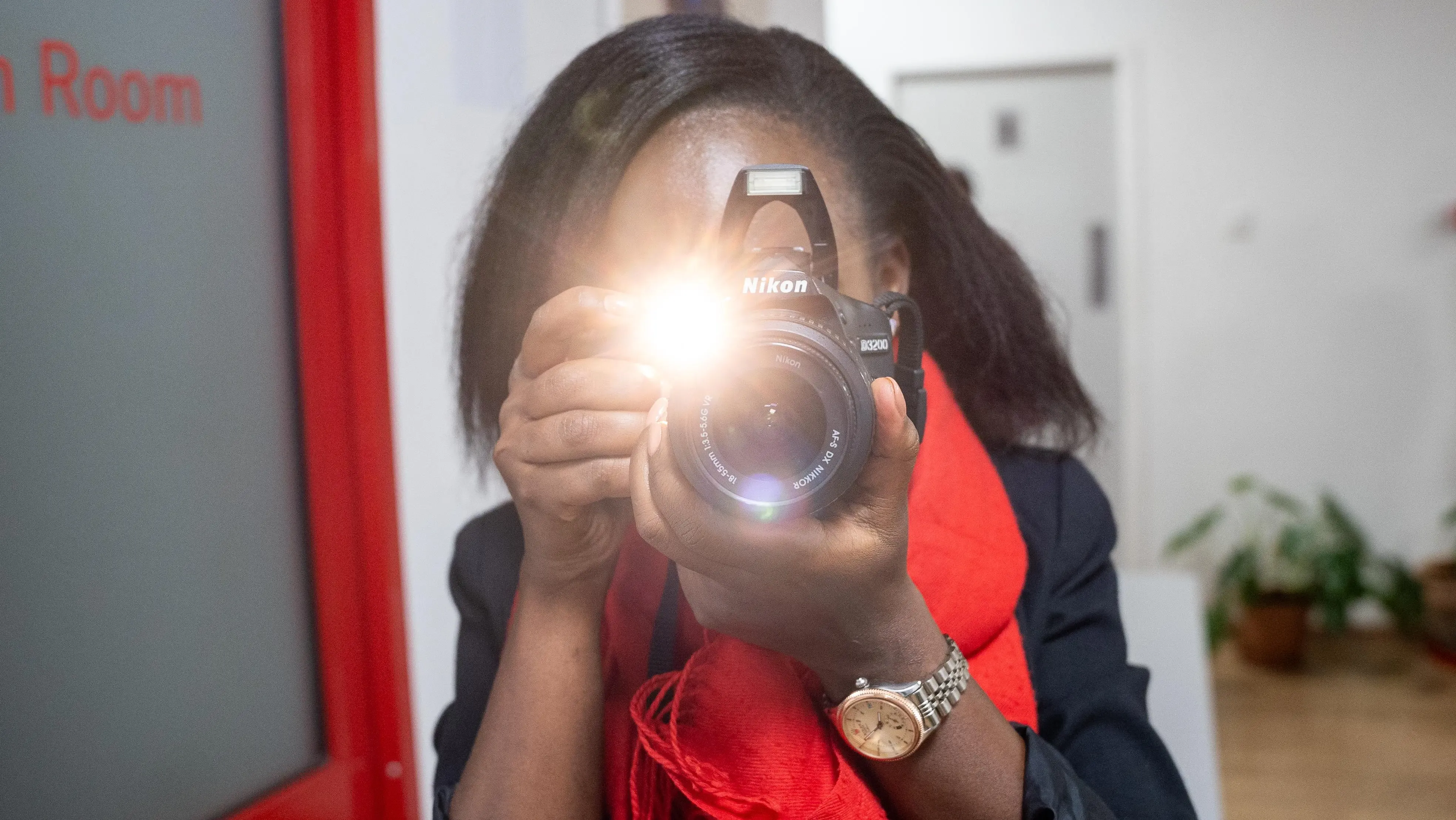 Participant filming during the 2024 MSF Media Fellowship workshop