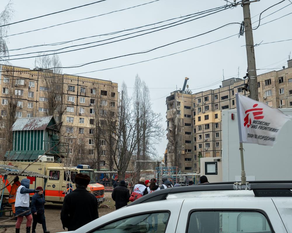 January 2023 - MSF mobile clinics in the scene of the Dnipro attack  Ukraine 