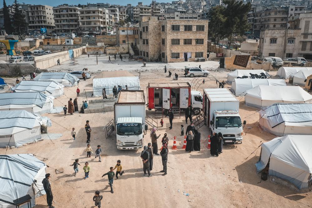 MSF’s distribution of relief items to a reception center hosting displaced families as a result of the earthquake that struck Syria and Turkey on February 6, 2023.