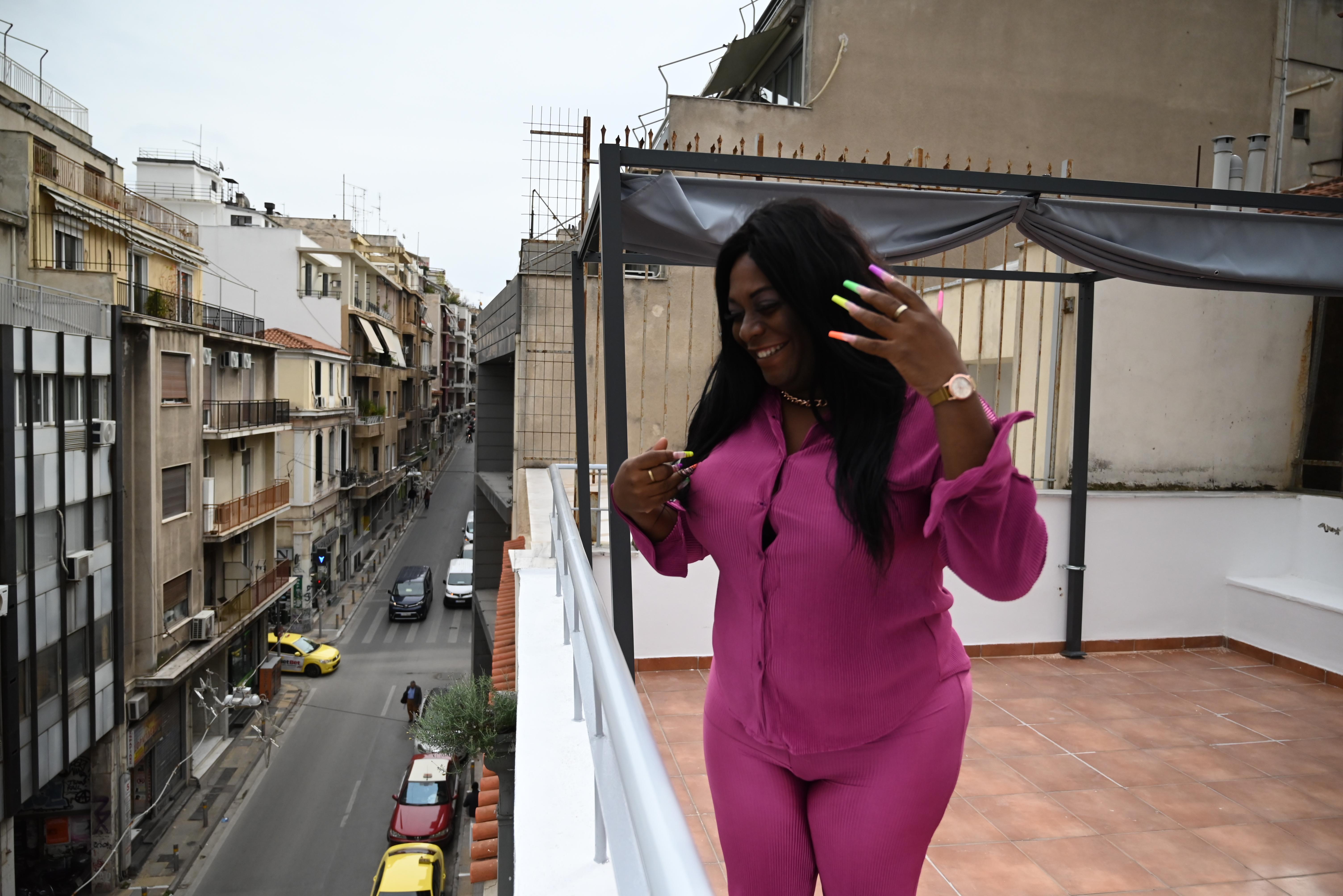 Yuli on the MSF Day Care Centre balcony