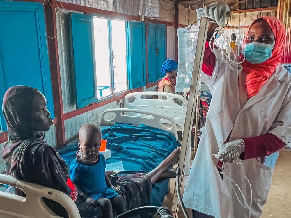 Inside measles isolation ward, Um Sangour, White Nile state, Sudan