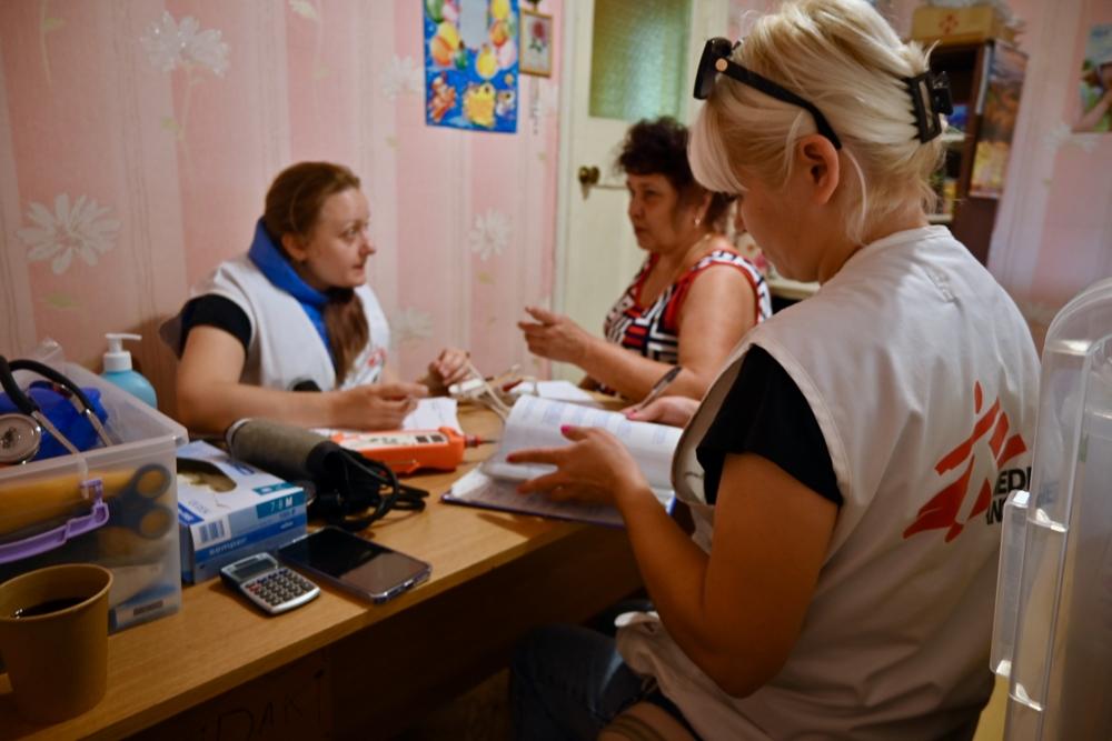 MSF medical teams operate mobile clinics to ensure essential healthcare services in Donetsk