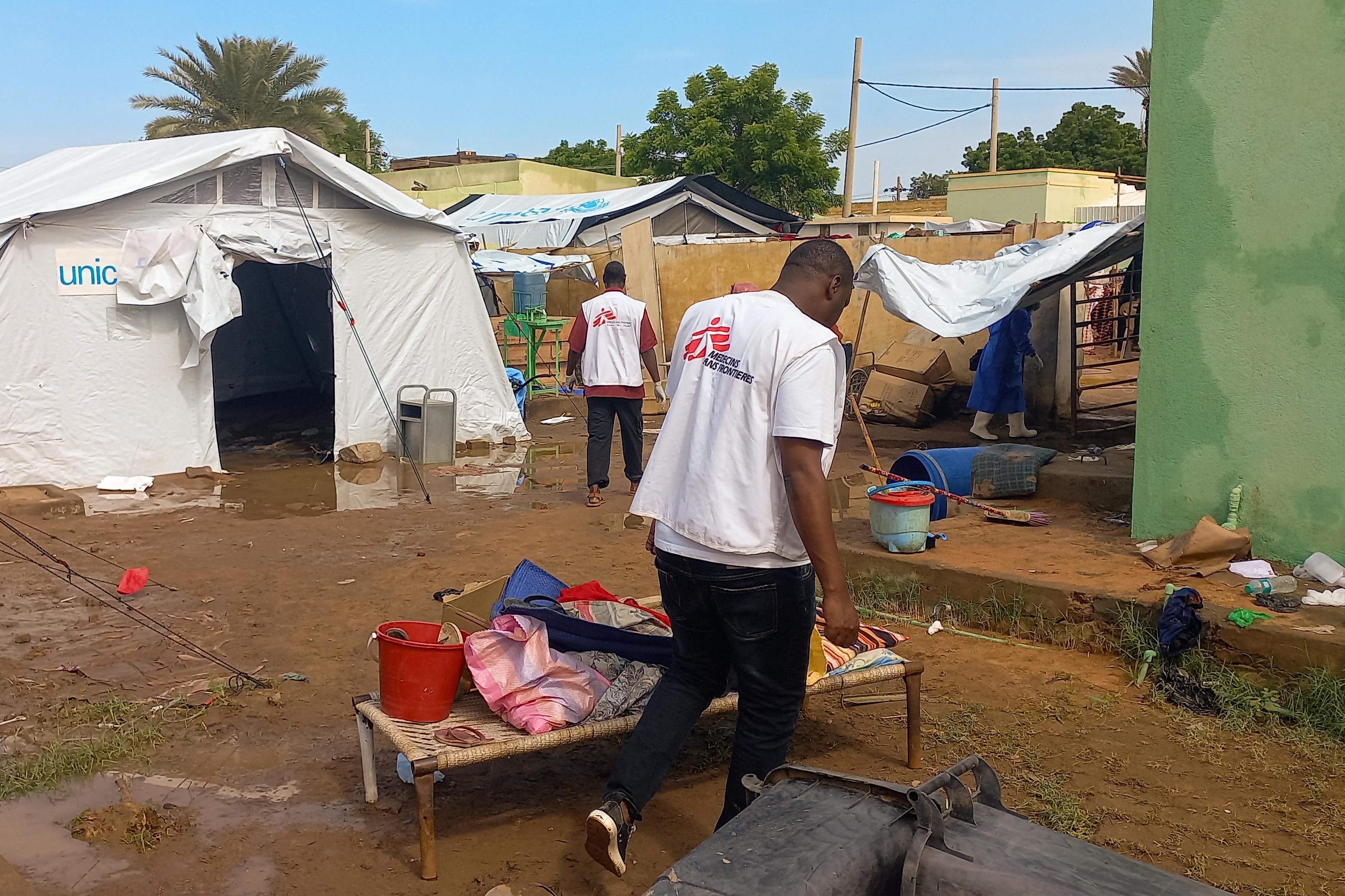 MSF’s cholera treatment centre, located in Kassala, was flooded after heavy rains the previous night.