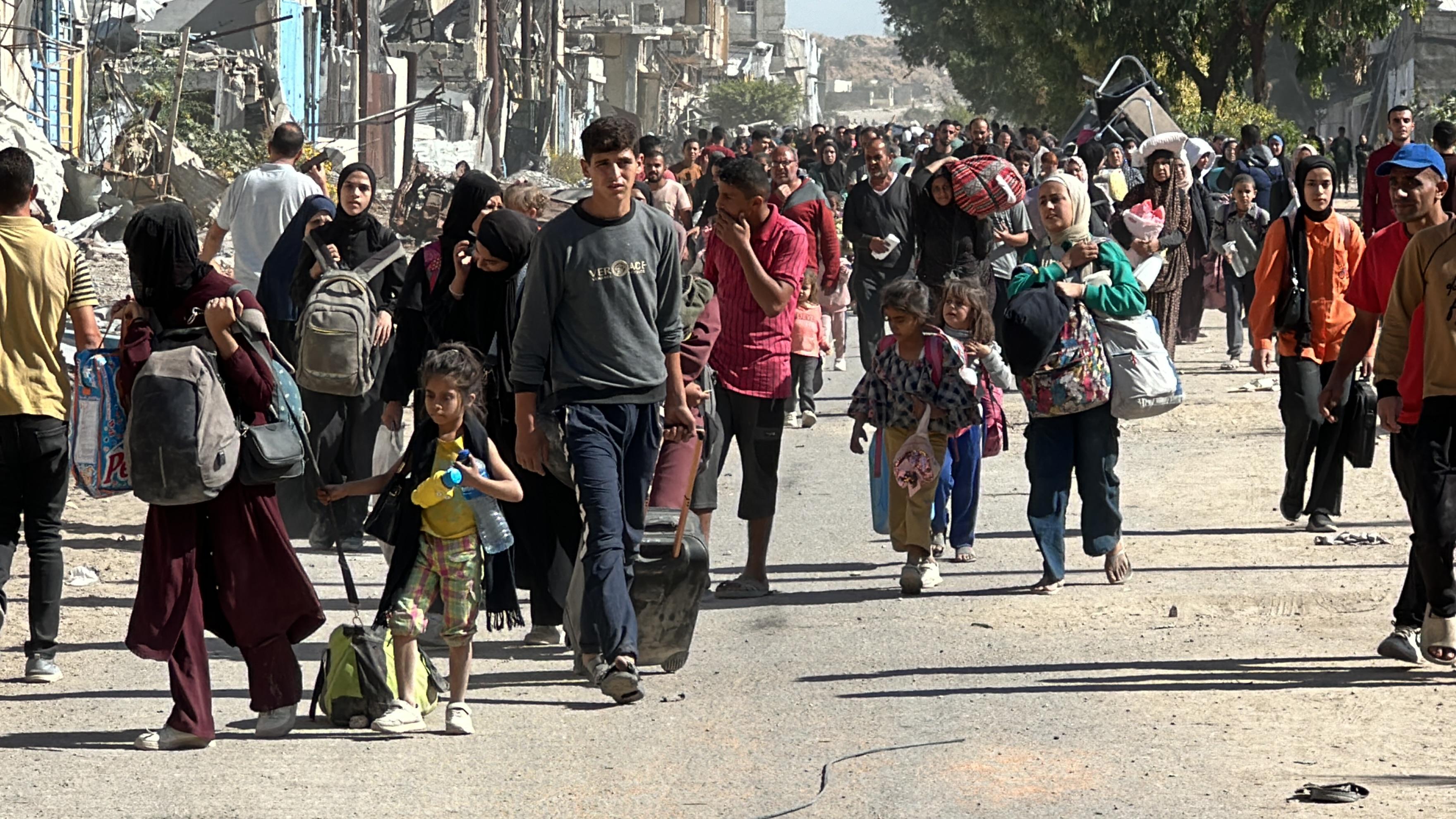 Displacement in north Gaza