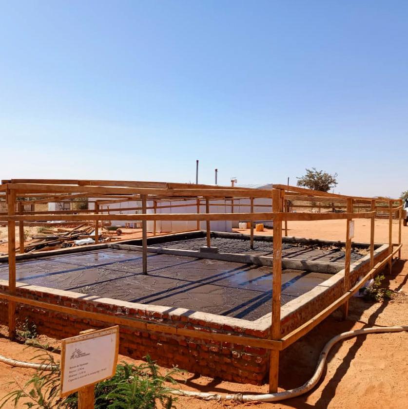 View of the "poop factory" of Aboutengue camp: A sustainable solution for community health .