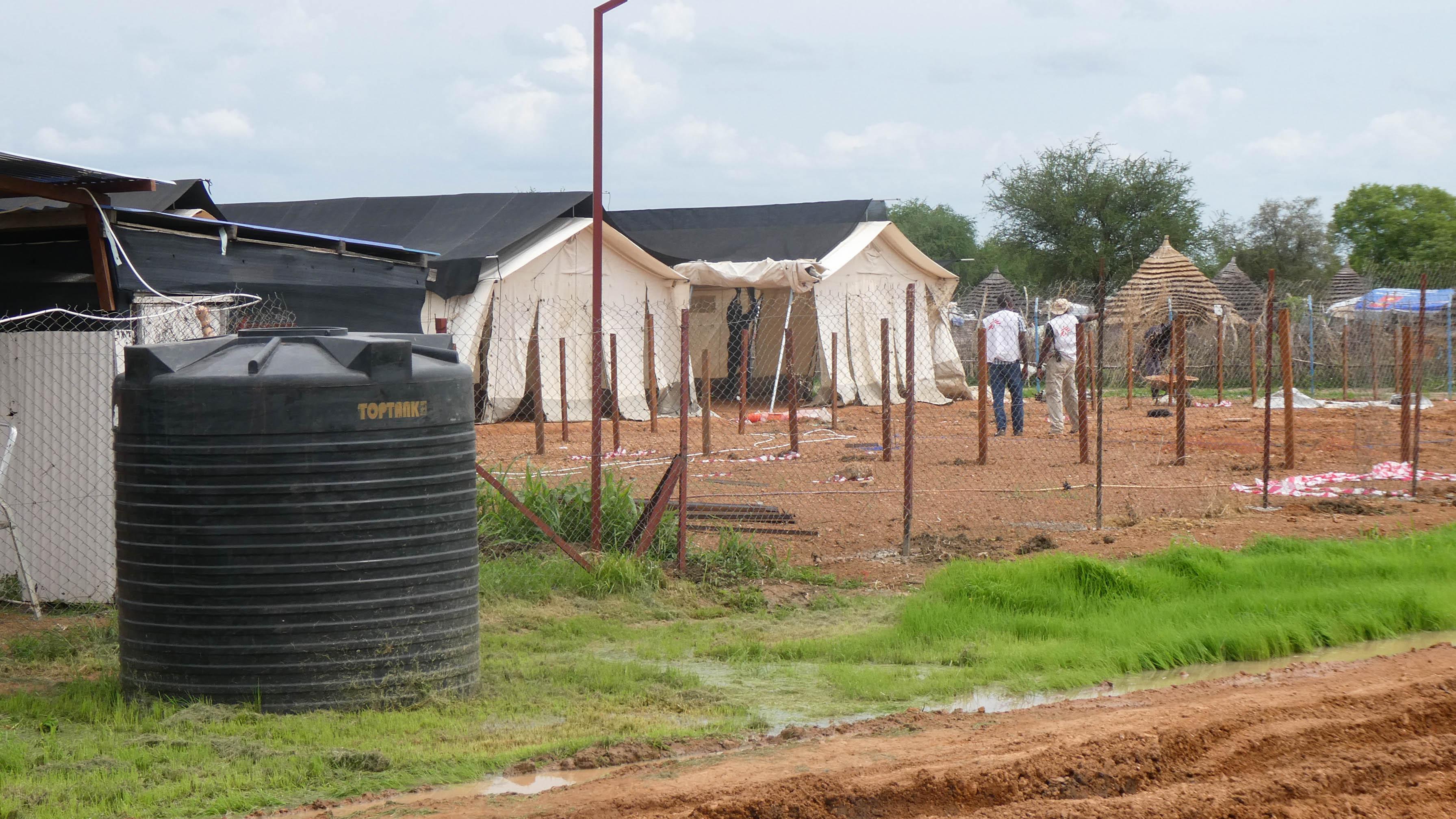 Exterior view of the MSF cholera treatment unit in Abyei