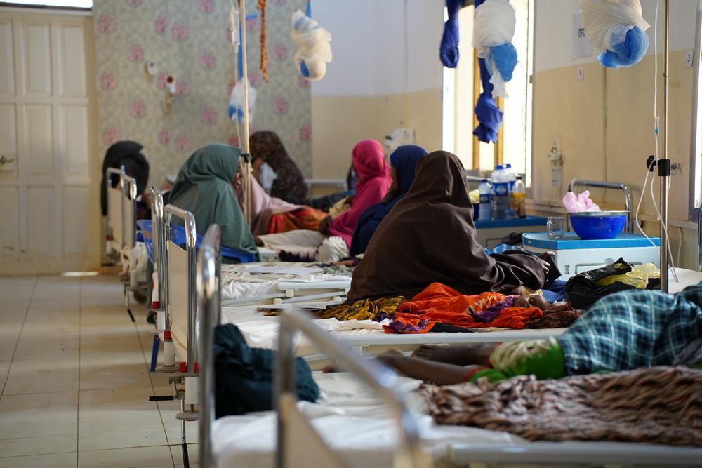 Women rest in the postnatal ward after childbirth. MSF provides essential maternity services, including emergency obstetric care and monitoring for complications.