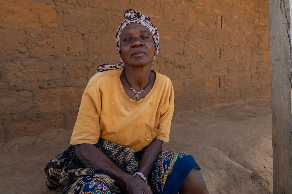 Rosalina Maciel, from Ocua village in the southern part of Cabo Delgado province in Mozambique. She fled her village after attacks swept through the region.