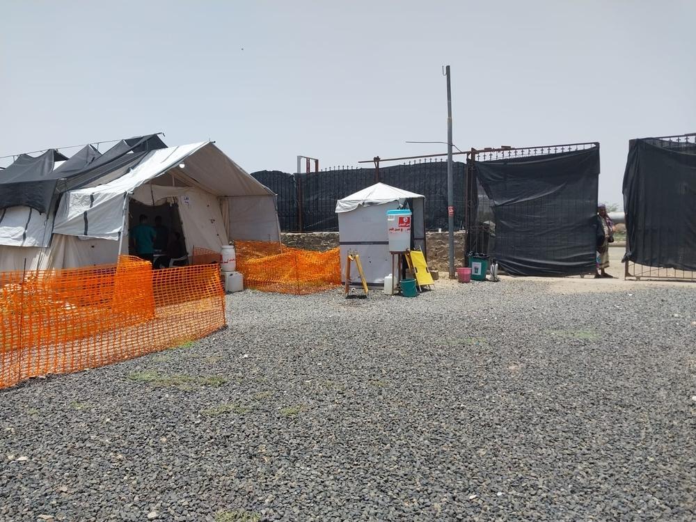 The diarrhoea treatment center (DTC) in Dhi As Sufal district, Ibb governate, Yemen operated by Médecins Sans Frontières (MSF).