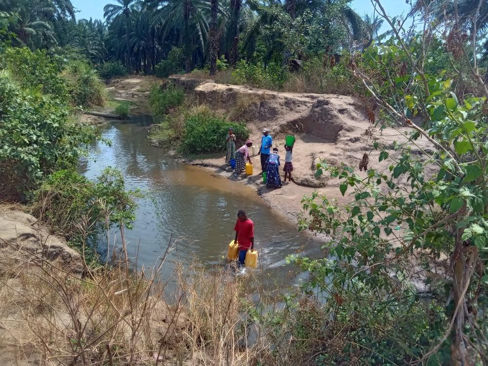 The communities of Katanga village, in the territory of Fizi, obtain their water from the Luke River, South Kivu province, Democratic Republic of Congo.