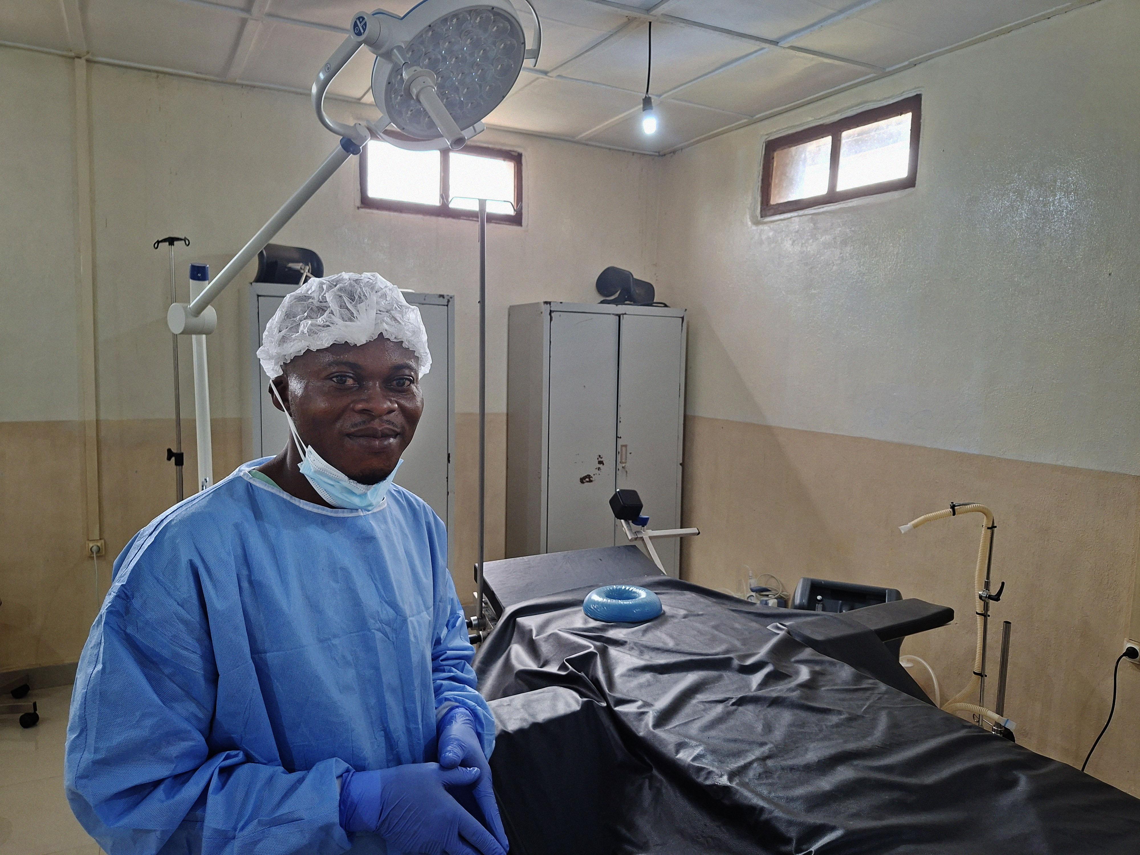 “My first operation in the operating theatre was a caesarean section. It was a great joy for me. It's extraordinary, it's changed our lives. I can operate in good conditions and with the right standards of hygiene. The rate of post-operative infections has fallen,” says Dr Jean Claude Alfani Selemani, a doctor at the Kayembé health centre.