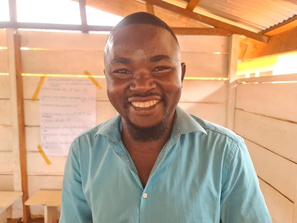 Calvin Bedagba, a patient living with type 1 diabetes in Carnot. "Thanks to awareness sessions led by MSF health educators, I understood what diabetes really is, learned to live with it, and today I lead a normal life like everyone else."