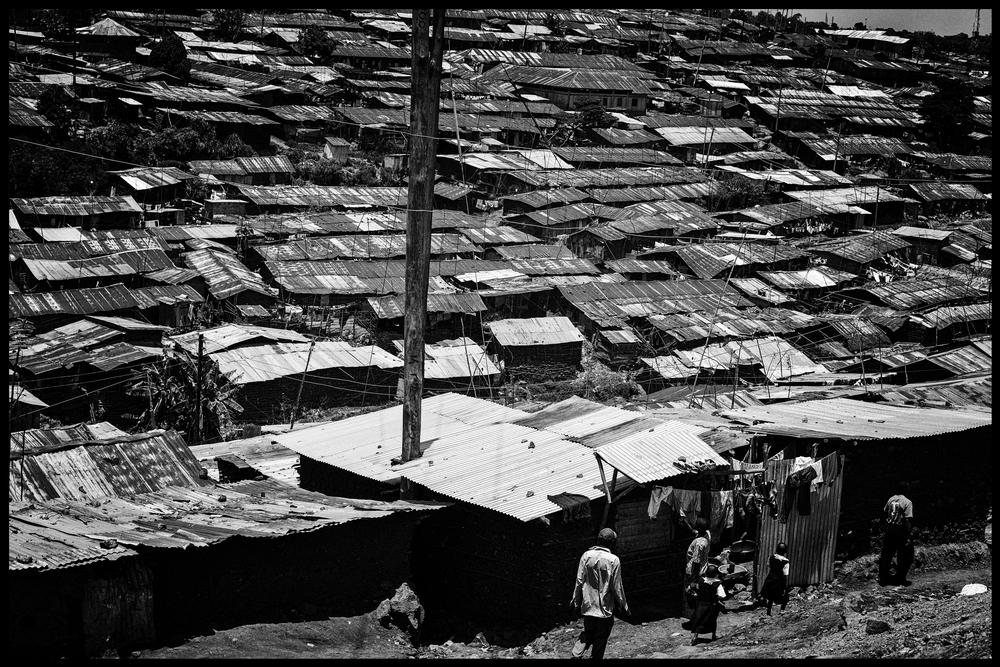 A view of Kibera in [ year of pic].  MSF worked in Kibera for 20 years and handed over the project to Nairobi County Health Services in 2017.   