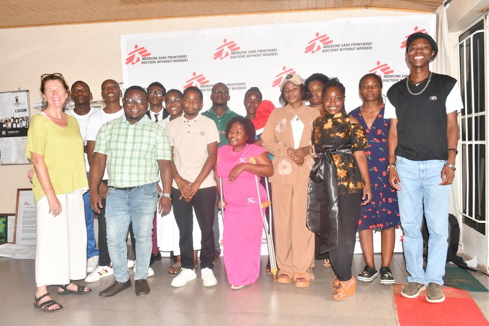 Members of the Adolescent Advisory Committee with MSF staff members in Mbare