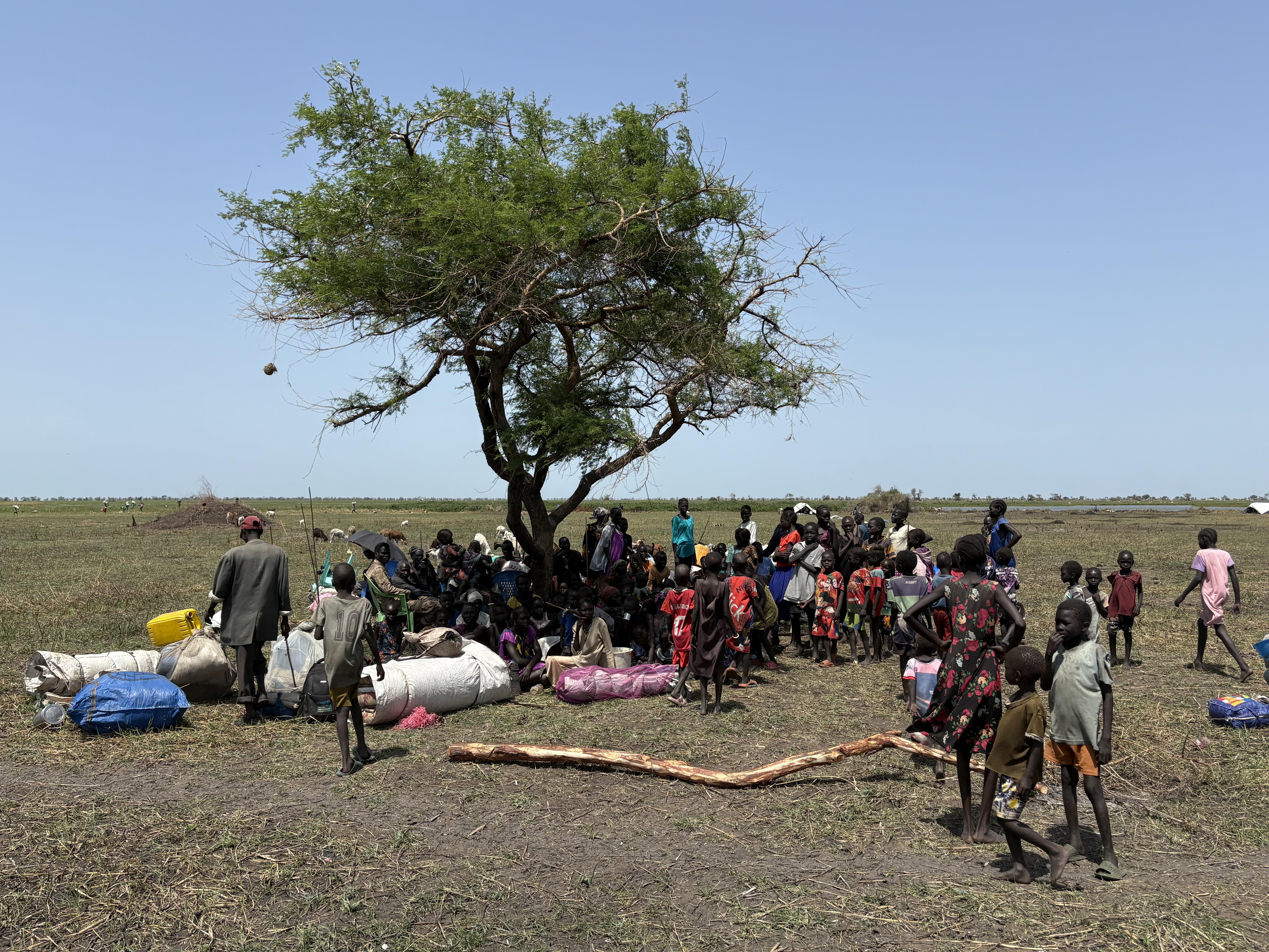South Sudanese refugees arriving in Ethiopia’s Gambella region after fleeing conflict across the border, May 2025.