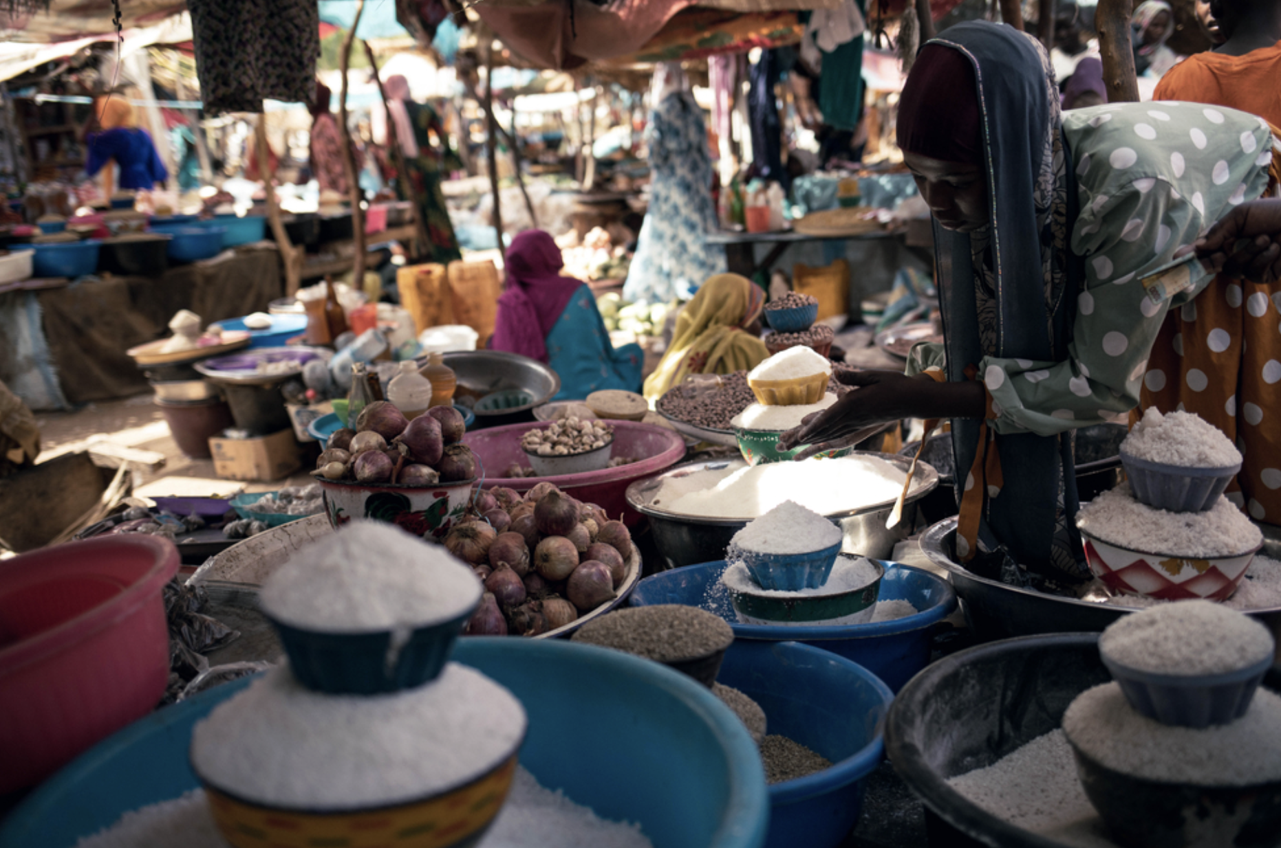 At the Am Timan market.