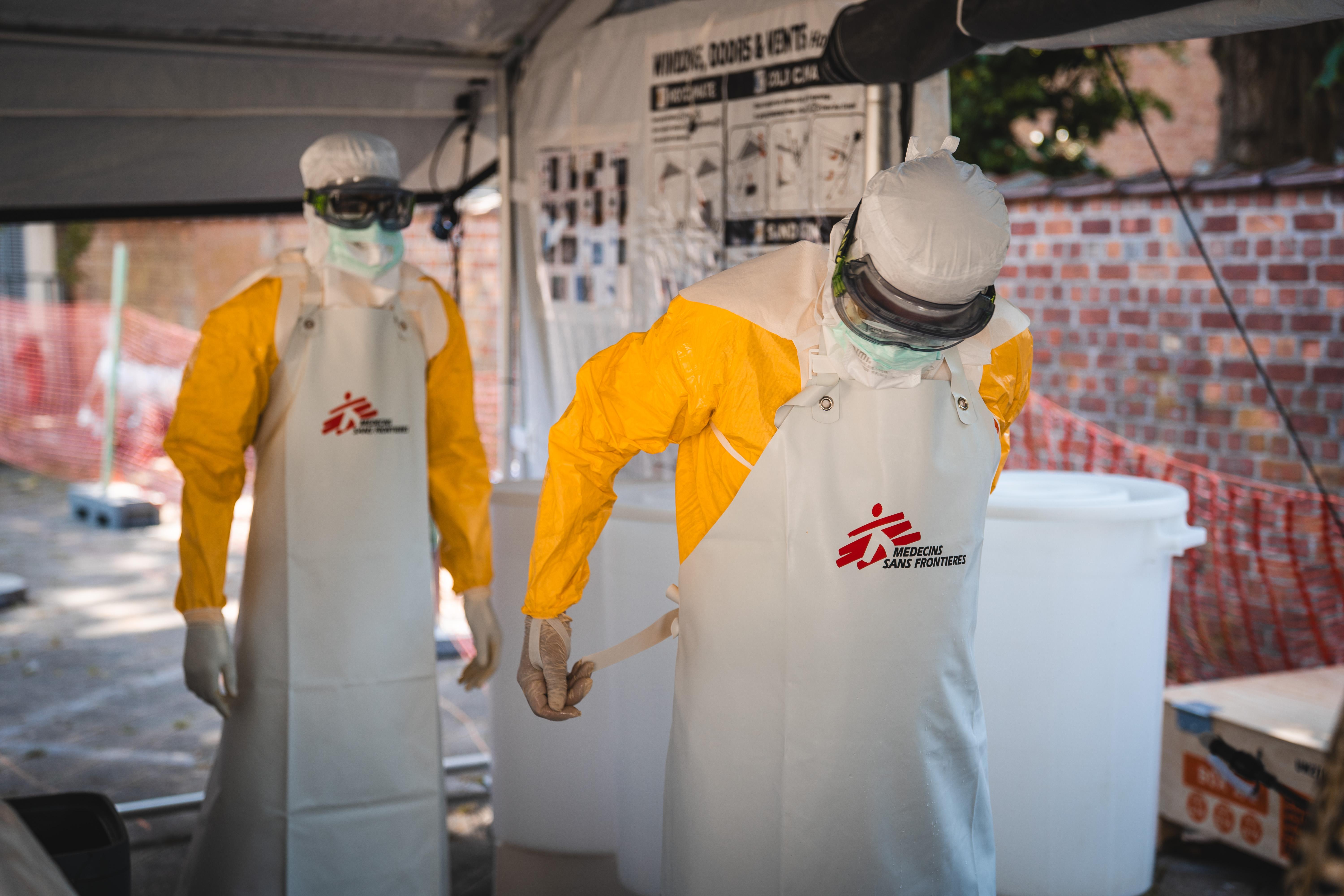  MSF staff are being trained at Brussels HQ prior their deployment on Ebola disease-related contexts. 
