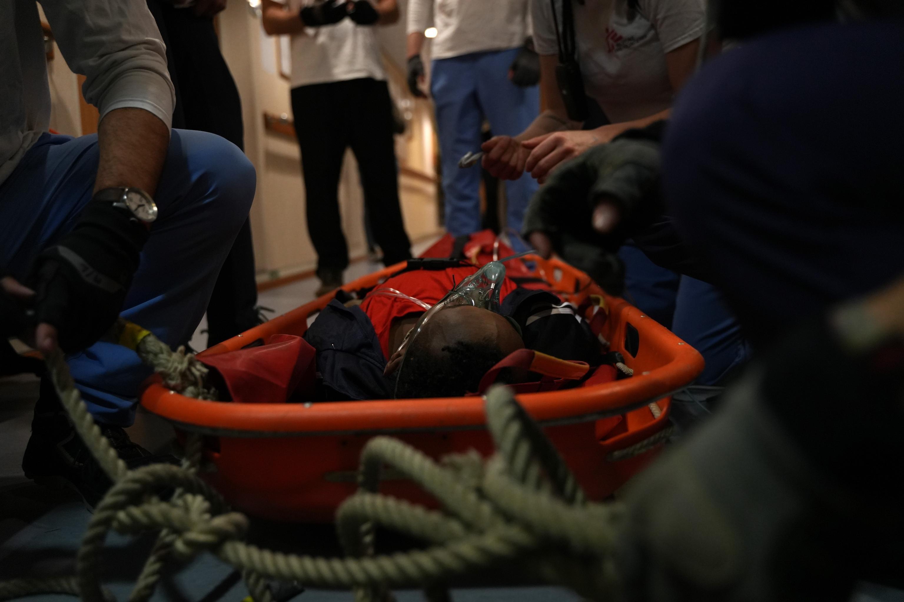 Critically ill man evacuated from GeoBarents to a hospital in Malta after nearly drowning and suffering severe fuel burns during a sea crossing.