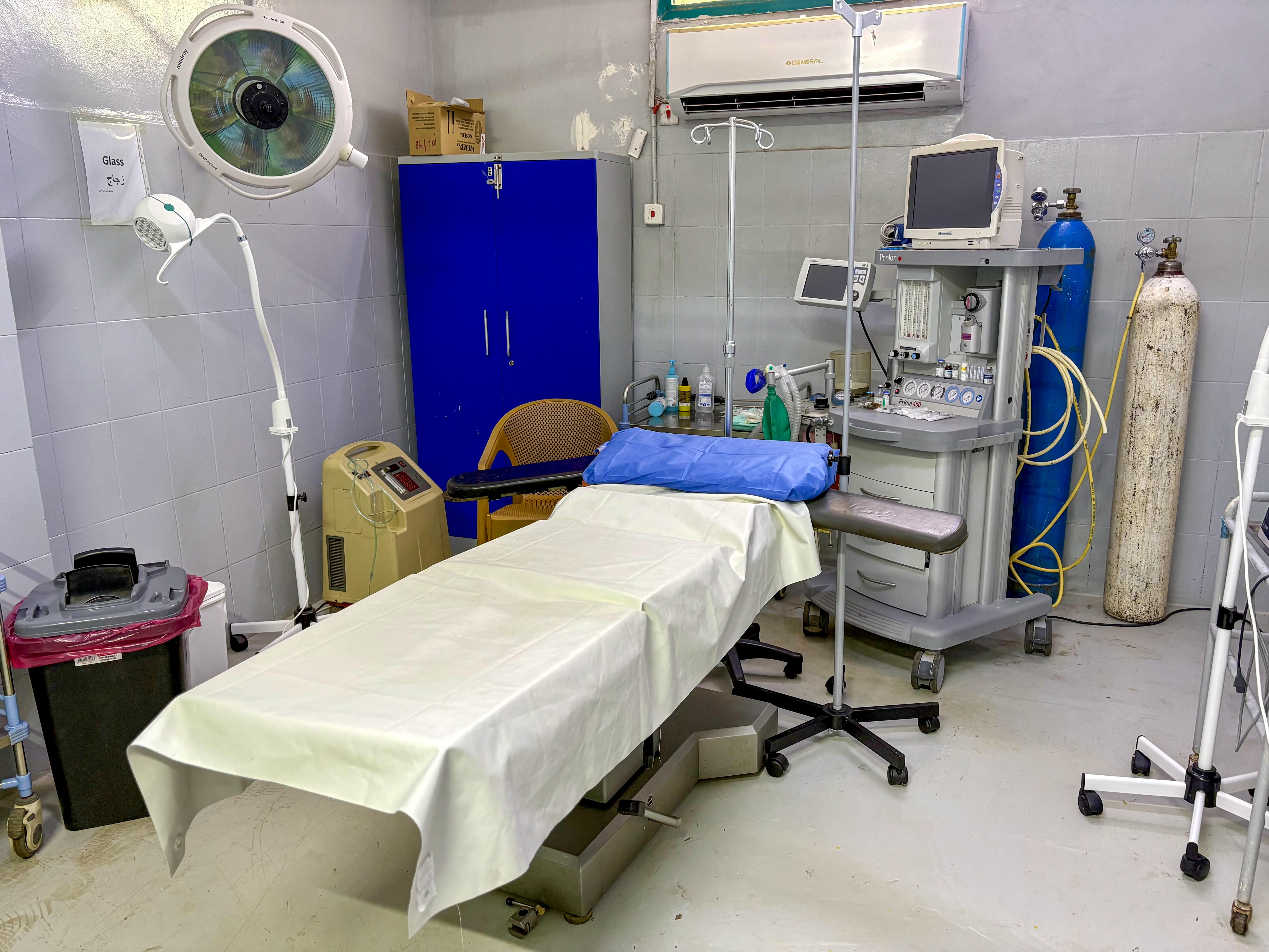 One of the two operating theatres renovated by MSF in Bashair Teaching hospital.